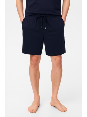 Erkek Silver Şort Pijama Altı Lacivert