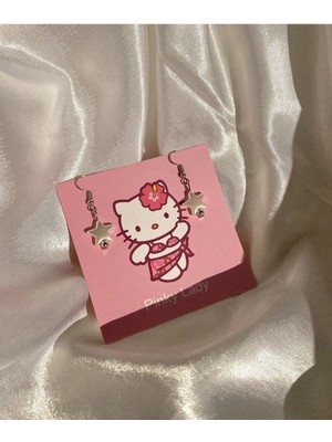 Pinky Lady Yıldızlı Küpe Çifti