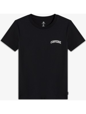 Converse Logo Kadın Siyah T?shirt