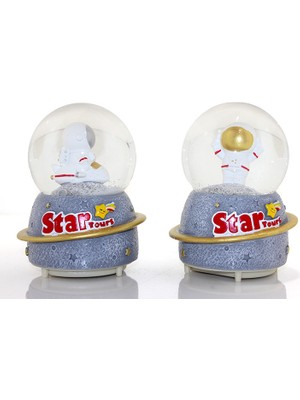 Topdan Kar Küresi Işıklı Müzikli 13 cm