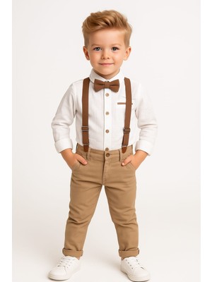 Gigi Giyim Papyon Detaylı Slopetli Erkek Çocuk Takım