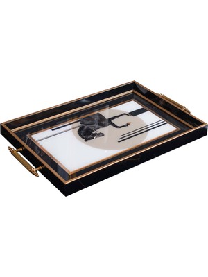 Storish Dekoratif Kulplu Tepsi St-6005