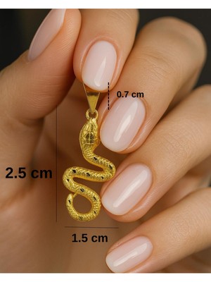 Kuyumcu Nurettin 2.10 gr (Gram) Yılan Figürlü Kolye Ucu 22 Ayar Altın