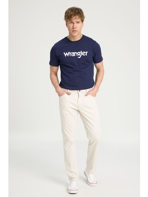 Wrangler W12SEAB26 Texas Slim Krem Erkek Keten Pantolon