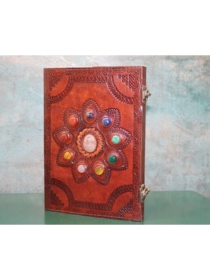 Ronanna Taşlı Deri Defter Model 14