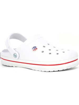 Calx Merdane EM4005 Tek Taban Sabo Poşetli Cross Terlik Beyaz No 41