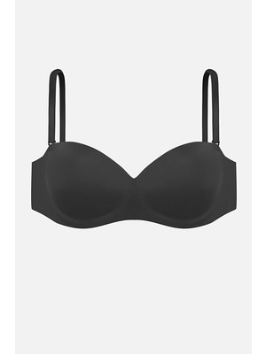 Wonna Lotus Lazer Dikişsiz Balensiz Push Up Sütyen - 2818 - Siyah
