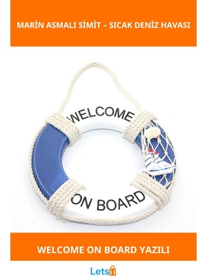 Letsii Ahşap Marin Duvara Asmalı Deniz Temalı Dekorasyon Simit