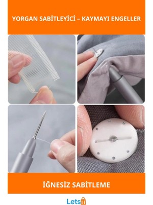 Letsii Yorgan Kılıfı Kaymaz Sabitleme Aparatı 400'LÜ Set