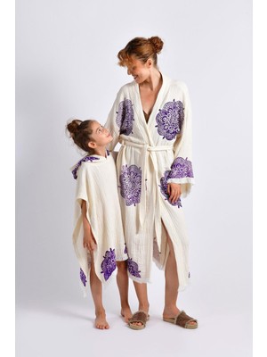 Naturel Mandala Kimono &çocuk Panço Set