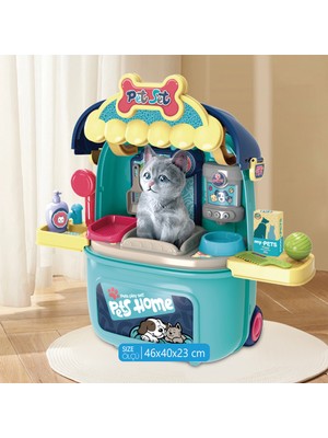 Ogi Mogi Toys Evcil Hayvan Oyun Seti Tekerlekli Çekçekli Sırt Çantası