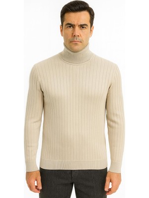 Fabio Cassani Huffa Desenli Erkek Slim Fit Boğazlı Erkek TRIKO-7431