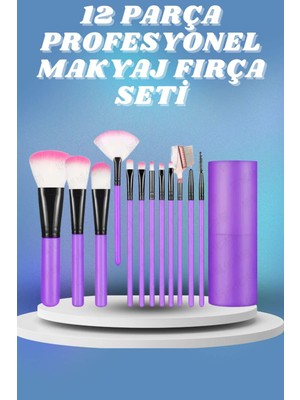 12 Parça Yumuşak Uçlu Makyaj Fırça Set-Göz ve Yüz Makyajı Için Fırça Seti Profesyonel Ma