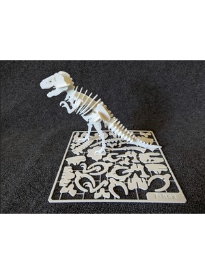 Flexilab Creative T-Rex 3D Dinozor İskelet Maket Seti | Eğitici Oyuncak Puzzle | STEM Aktivite ve Dekoratif Model Kit Hediyelik