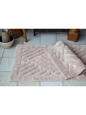 Apricitas Home Tıles Bej 2 Parça Banyo Paspası