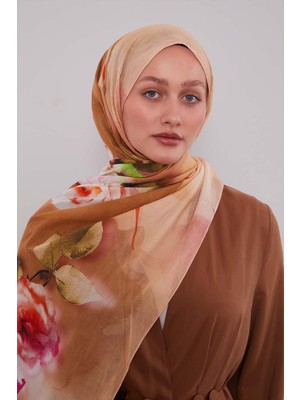 Levidor Lêvi D'or Krem Ebruli Desen Pamuk Şal