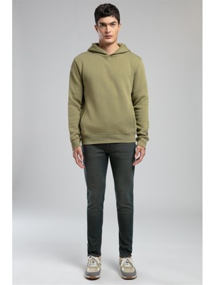 Lee Cooper Nathan Erkek Kapüşonlu Sweatshirt Yeşil