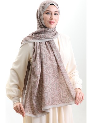 Karaca Desenli Mio Şal 82011-02 Gri Pudra