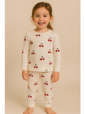 Katia & Bony Kız Çocuk Kiraz Desenli Pijama Takımı