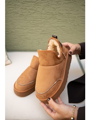 Laminta Mayra Taba Süet Tüylü Bot