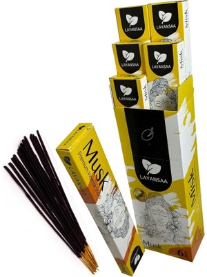 Musk (Misk) Kokusu Özel Aroma Kokusu Agarbatti Arınma Meditasyon 20 Adet 1 Paket Çubuk Tütsü