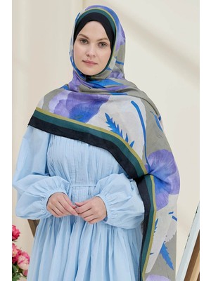 Modakaşmir Gelincik Desen Bambu Şal