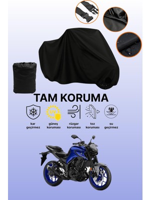 Dokaca Siyah Yamaha Mt-25 Abs Uyumlu Motor Branda, Koruyucu Örtü, Motosiklet Brandası