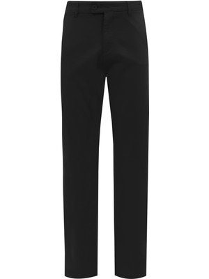 Uki Siyah Comfort Fit Chino Pantolon