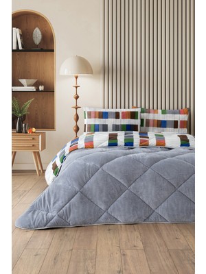 Formeya Veluna Çift Kişilik Wellsoft Yorgan Uyku Seti Lastikli Çarşaf+Yastık Kılıflı Çift Kişilik Uyku Seti