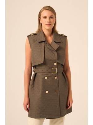 Ftz Women Bayan Kapitone Yelek  Haki 31240