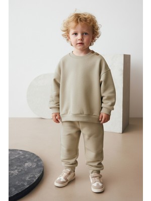 Minipodyum Nakış Detaylı Erkek Bebek Alt Üst Eşofman Takımı