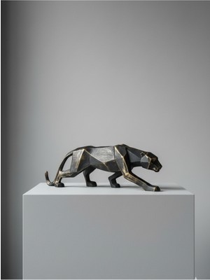 Hanlar Home Kübik Leopar Biblo Siyah, Şık ve Modern Dekoratif Obje, Ev ve Ofis Için Ideal Seçim