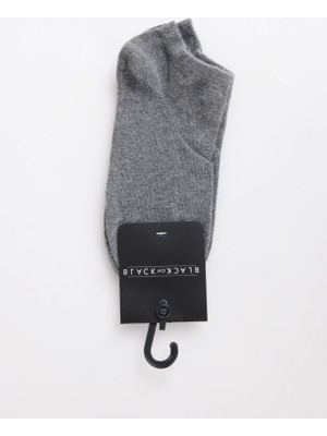 Black On Black Antrasit Kadın Patik Çorap K-Patik