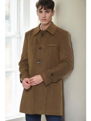 PLT9226 Dewberry Battal Palto-Camel