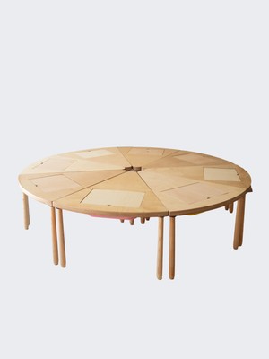 Wood&joy 8 Dilimli Üçgen Etkinlik Masası (16 KIŞILIK)-225 cm