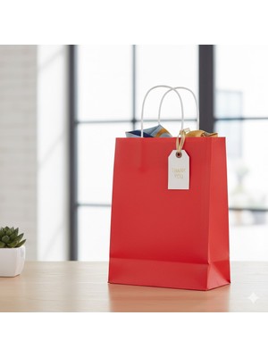 ta-fu global renkli karton çanta 25 adet 