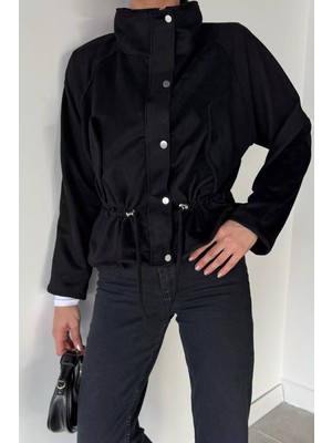 Gülseli Kadın Bel Lastikli Süet Ceket P-00018946