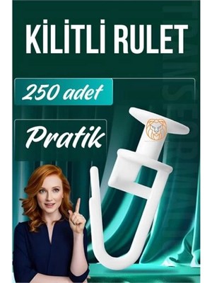 MiraLive Kilitli Perde Düğmesi Perde Ruleti Perde Düğmesi 250 Adet