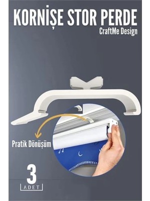 MiraLive 3 Lü Kornişe Stor Perde Dönüştürücü – Perde Rayınızla Stor Perdeyi Buluşturmanın En Pratik Yolu