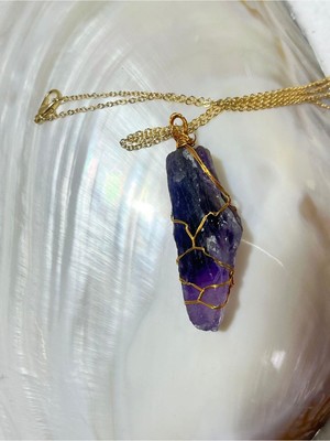 Gemsartdeco Brezilya Ametist Tasarım Kolye