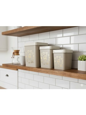 Ny Home 3lü Ponte Saklama Kutusu Seti Bej