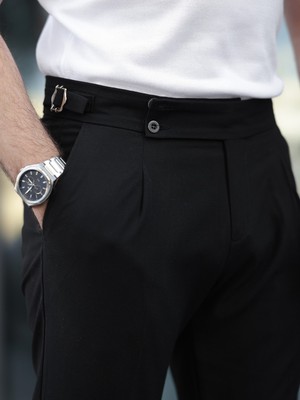 Baselco Old Money Pileli Likralı Kumaş Pantolon