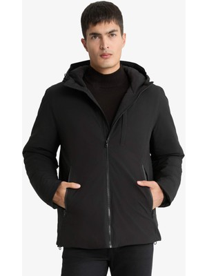 DeFacto Su İtici Regular Fit Kapüşonlu Fermuarlı Cepli Mont A2620AX25WN