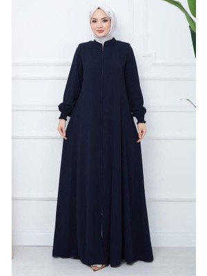 Parçalı Battal Beden Mevlana Ferace Lacivert HM02362