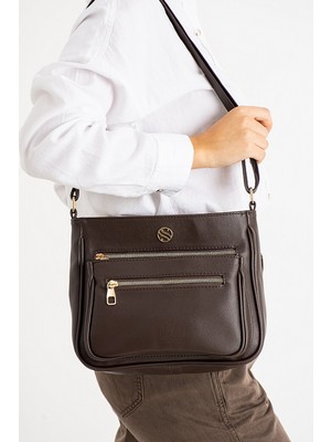 Ayakkabı Fuarı Elit 25KSNM1399 Kadın Omuz Çantası Kahverengi