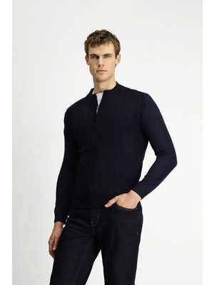 Polo Club Yarım Balıkçı Yaka Regular Fit Fermuarlı Triko Kazak
