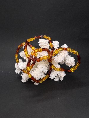 Gemsartdeco Kehribar Bileklik Sarı-Kahve