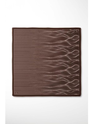 Lêvi D'or Kahve Çizgili Model Twill İpek Eşarp