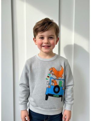 Kumrunun Dünyası Baskılı Şardonlu Sweat Erkek Çocuk Sweatshirt