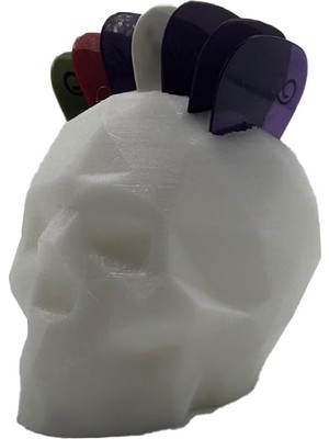 Geometrik Kafatası - Kurukafa Pena Tutucu (Geometrik Kafatası - Kurukafa Pena Tutucu (Yatay), Beyaz)